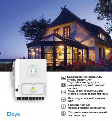 Преимущества гибридного инвертора Deye SUN-6K-SG04LP1-EU